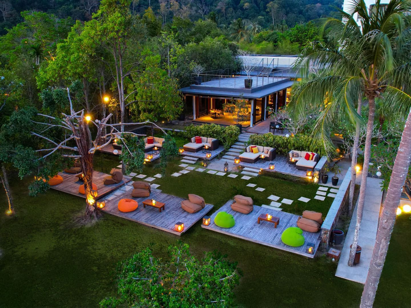 Aerial view of The Deck at The Danna Langkawi Hotel