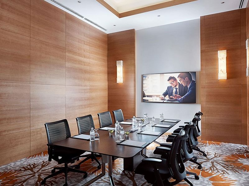 Interior of the boardroom at Paradox Singapore Merchant Court