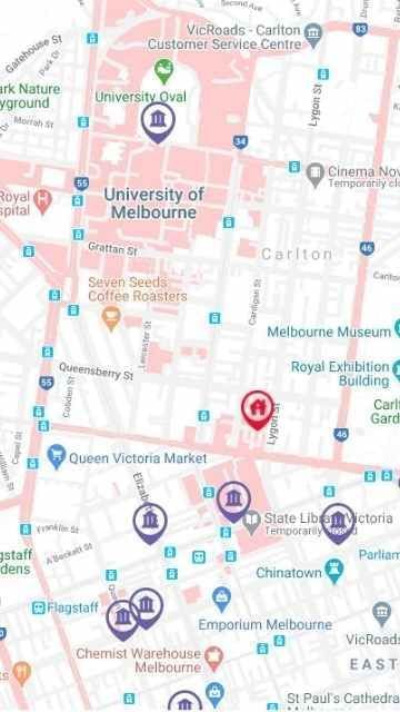 Student Living on Campus Map