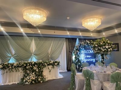 Whitmore arranged for a wedding at Orsett Hall Hotel