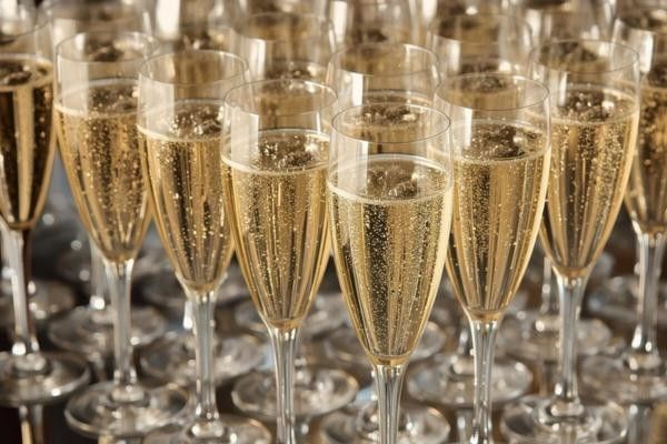 Champagne for New Years Eve Party, one of the selection of drinks on offer