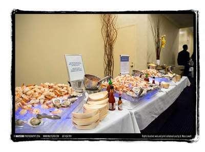 Close up of buffet spread in a restaurant at UMass Lowell Inn