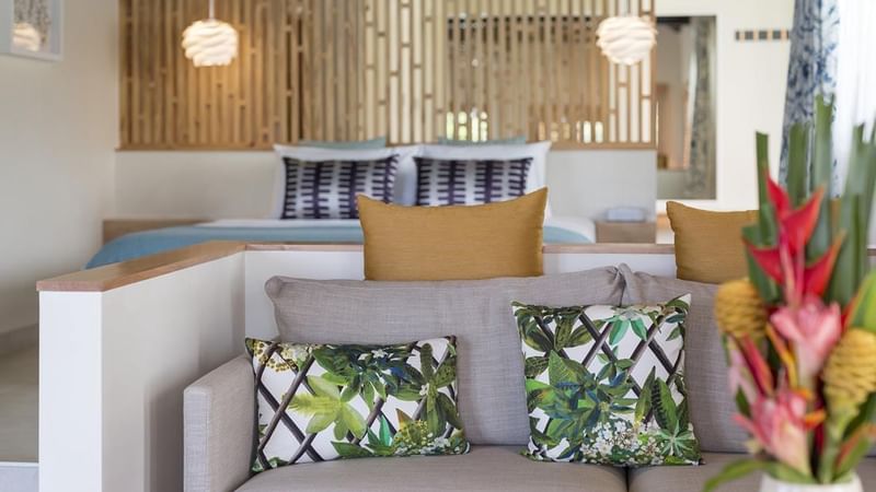 Lounge area in Overwater Villas at Warwick Le Lagon Vanuatu