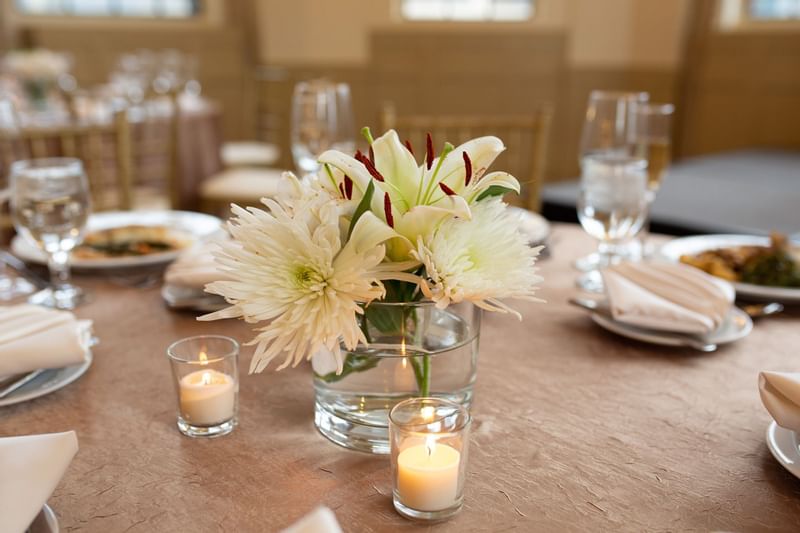 Warwick Allerton Wedding table with candles