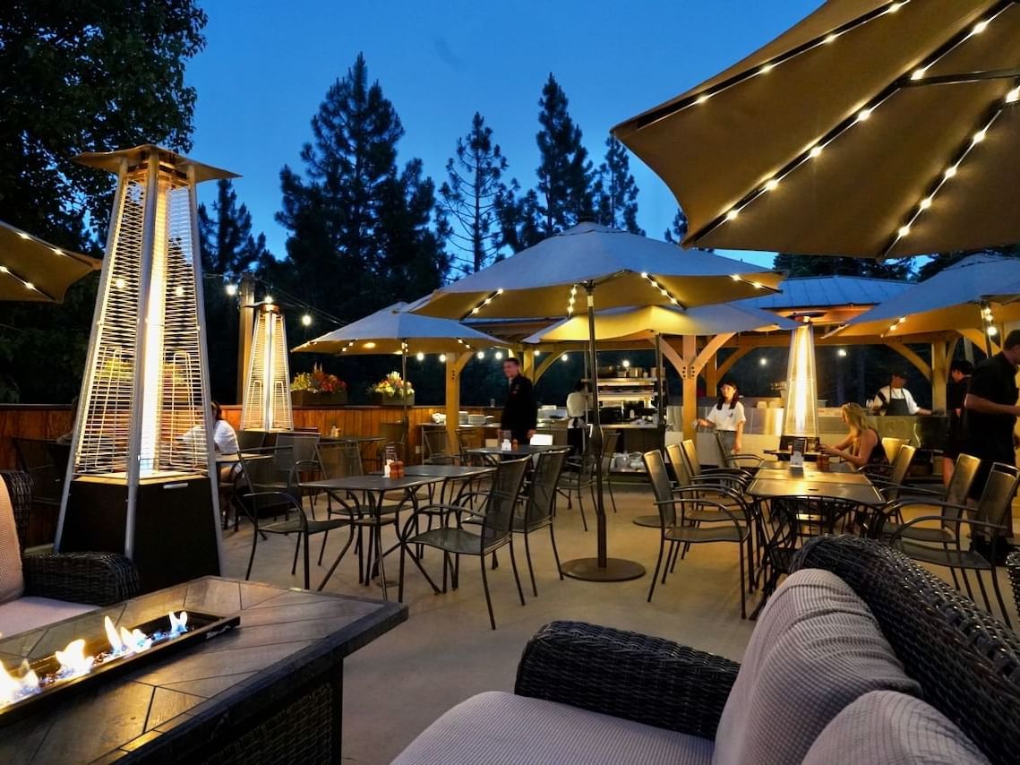 Cedar House Pub Deck at night