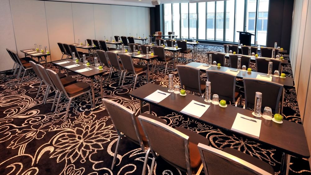 Australia Meeting room with classroom setup at Novotel Melbourn