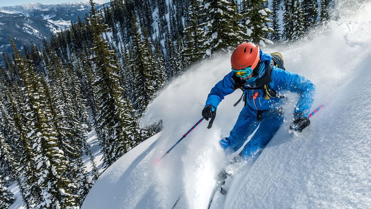 skiing steep and deep