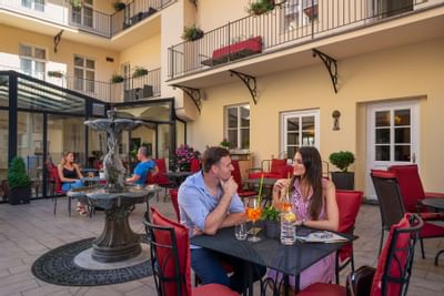 Terrace at Hotel Leonardo, Prague 1, Czech Republic