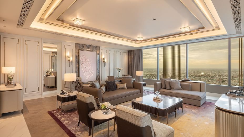Image showcasing Penthouse Suite with Lounge Access in a hotel near BTS Skytrain
