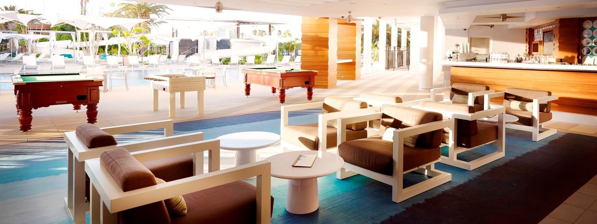 Seating area in Poolside Bar & Grill at Crown Hotel Perth