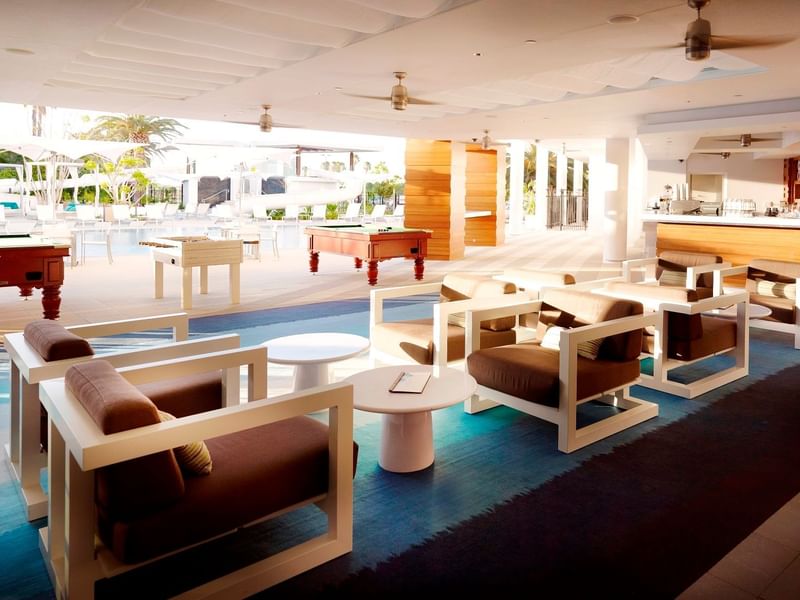 Seating area in Poolside Bar & Grill at Crown Hotel Perth