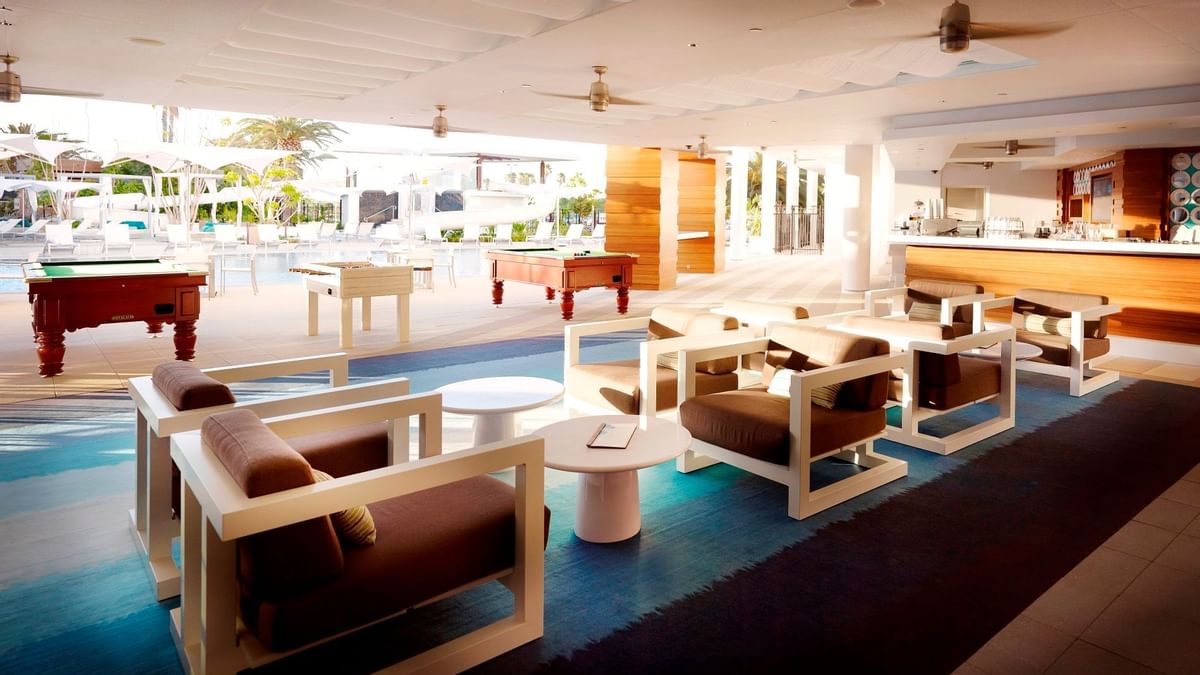 Seating area in Poolside Bar & Grill at Crown Hotel Perth