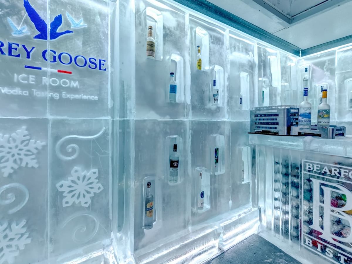 Grey Goose Ice Room inside Bearfoot Bistro