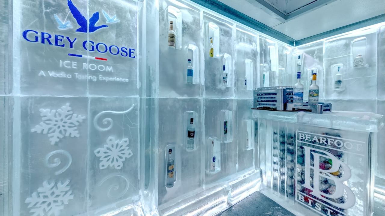 Grey Goose Ice Room inside Bearfoot Bistro