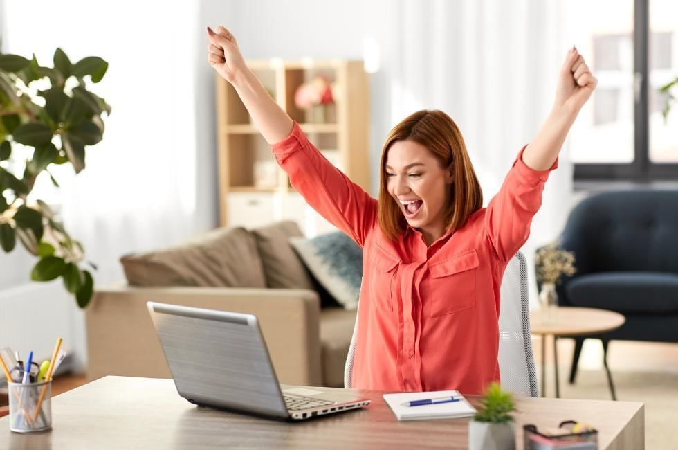 women looking happy at work