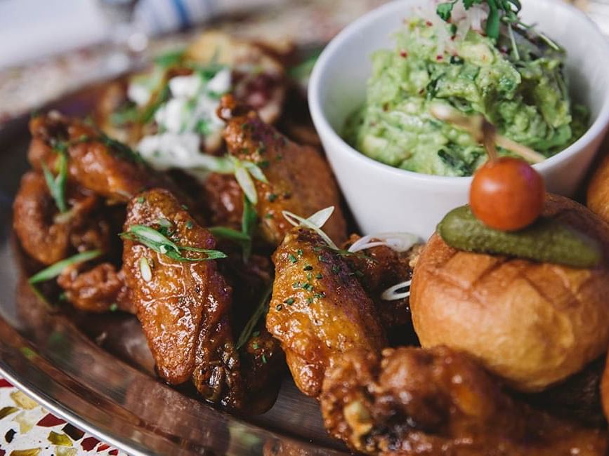 Wings served in The Chester at Gansevoort Meatpacking NYC