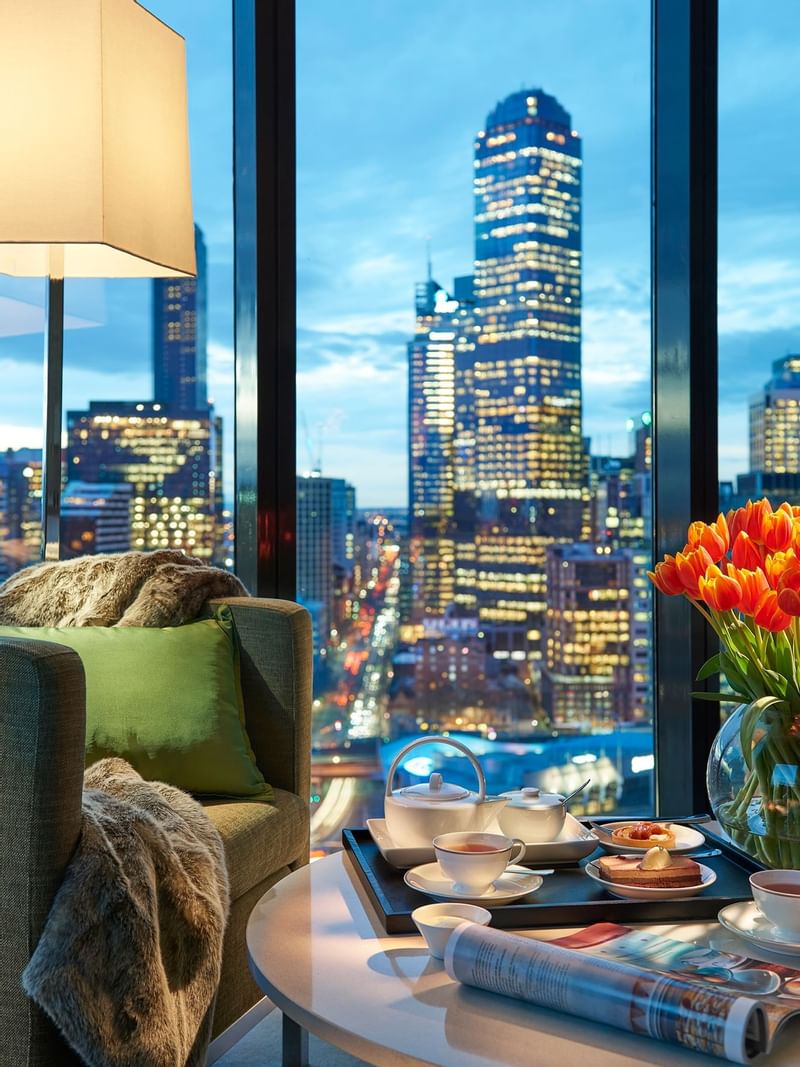 City view from a room at Crown Promenade Melbourne