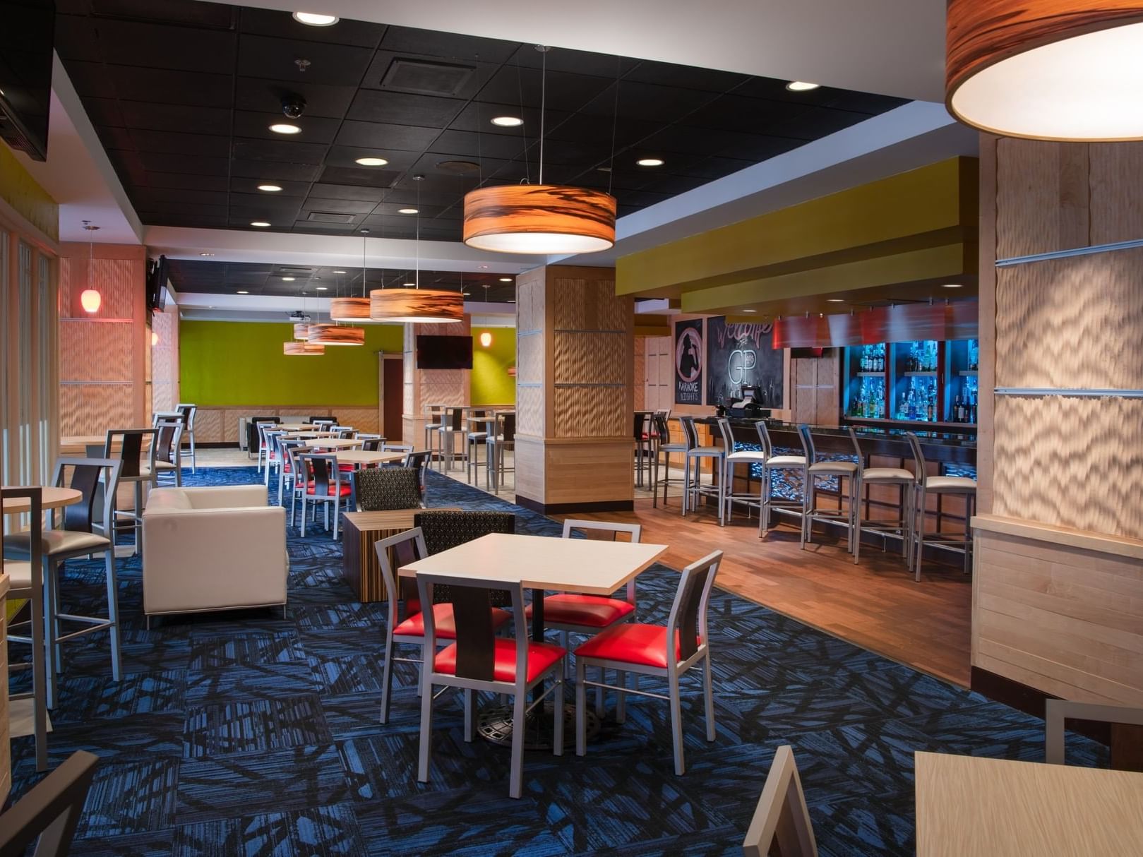GP 405 restaurant interior at NCED Hotel and Conference Center.