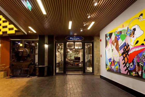 Entrance view of T Station Bar & Restaurant at Eastin Tan Hotel Chiang Mai