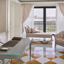 Study area with sofas in 4-bedroom residence at Palazzo Versace