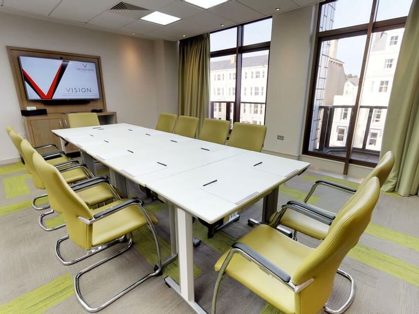 Conference table setup in a Meeting room at The View Eastbourne