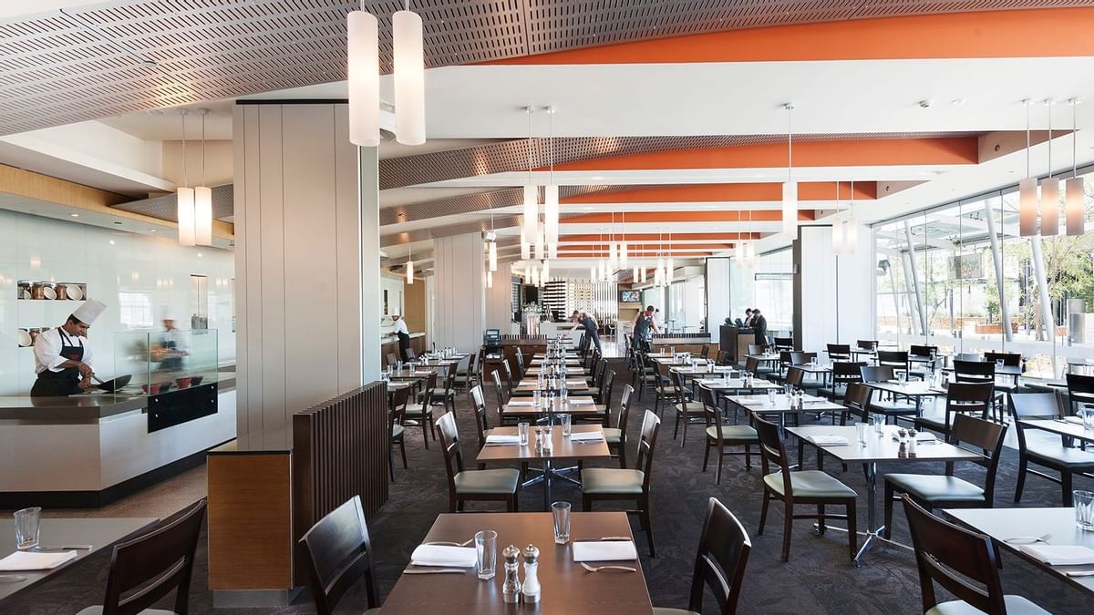 Dining area in Market & Co restaurant at Crown Hotel Perth