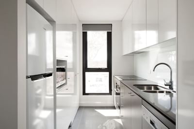 Kitchen in One-Bedroom Superior Apartment at Knightsbridge