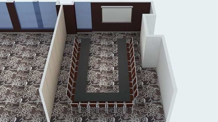 U-shaped table setup for a meeting at Novotel Melbourn