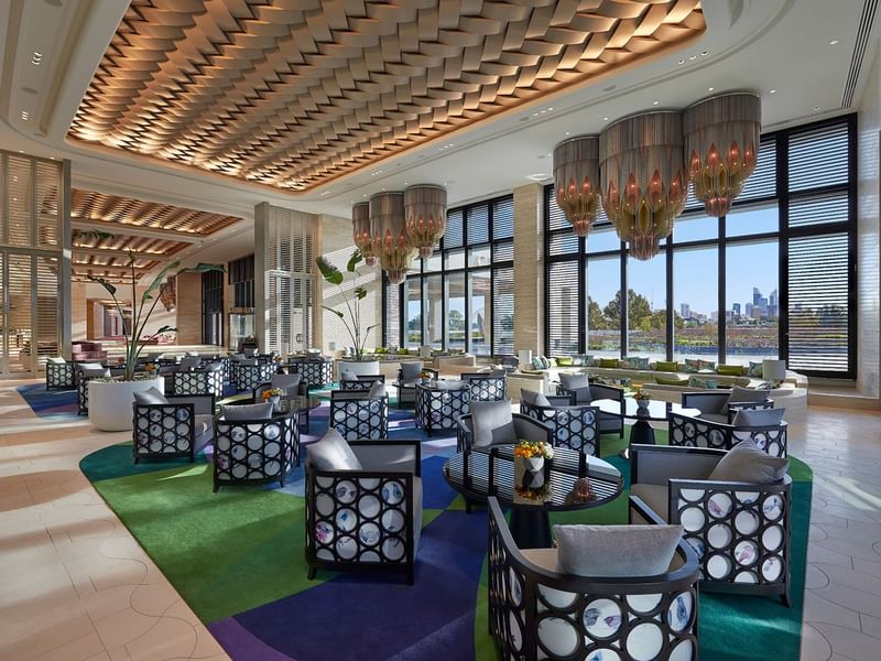 Lounge area in TWR restaurant at Crown Hotel Perth