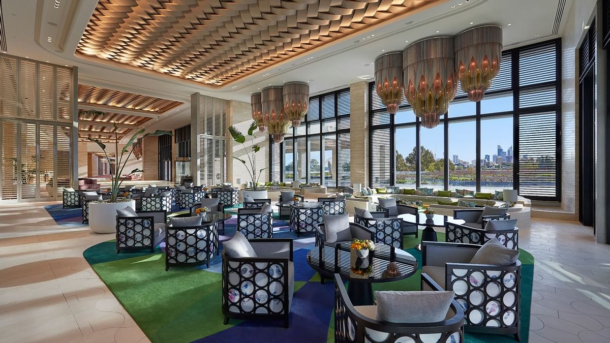 Lounge area in TWR restaurant at Crown Hotel Perth