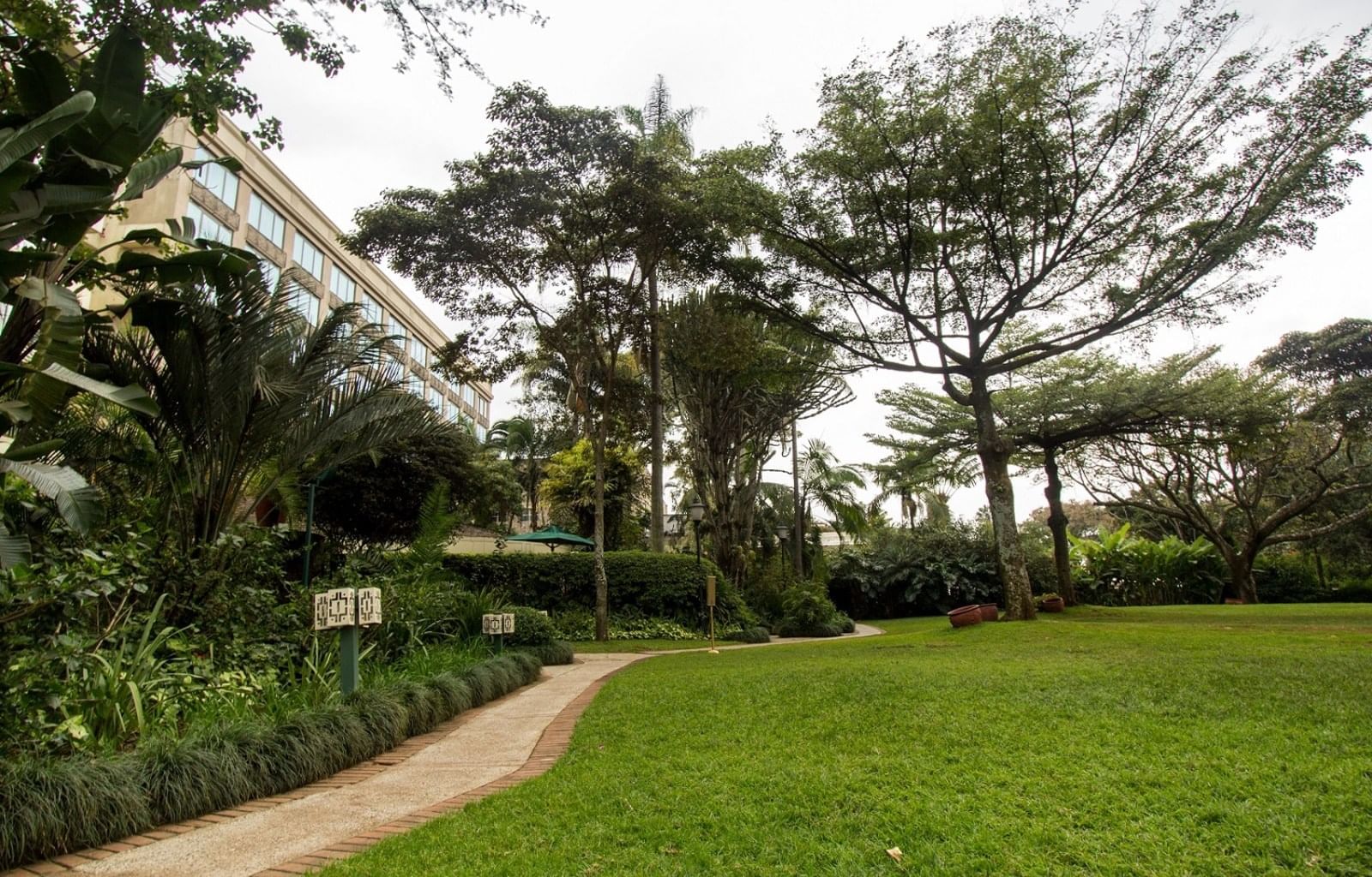 View of a Walking path in the Garden at Nairobi Serena Hotel