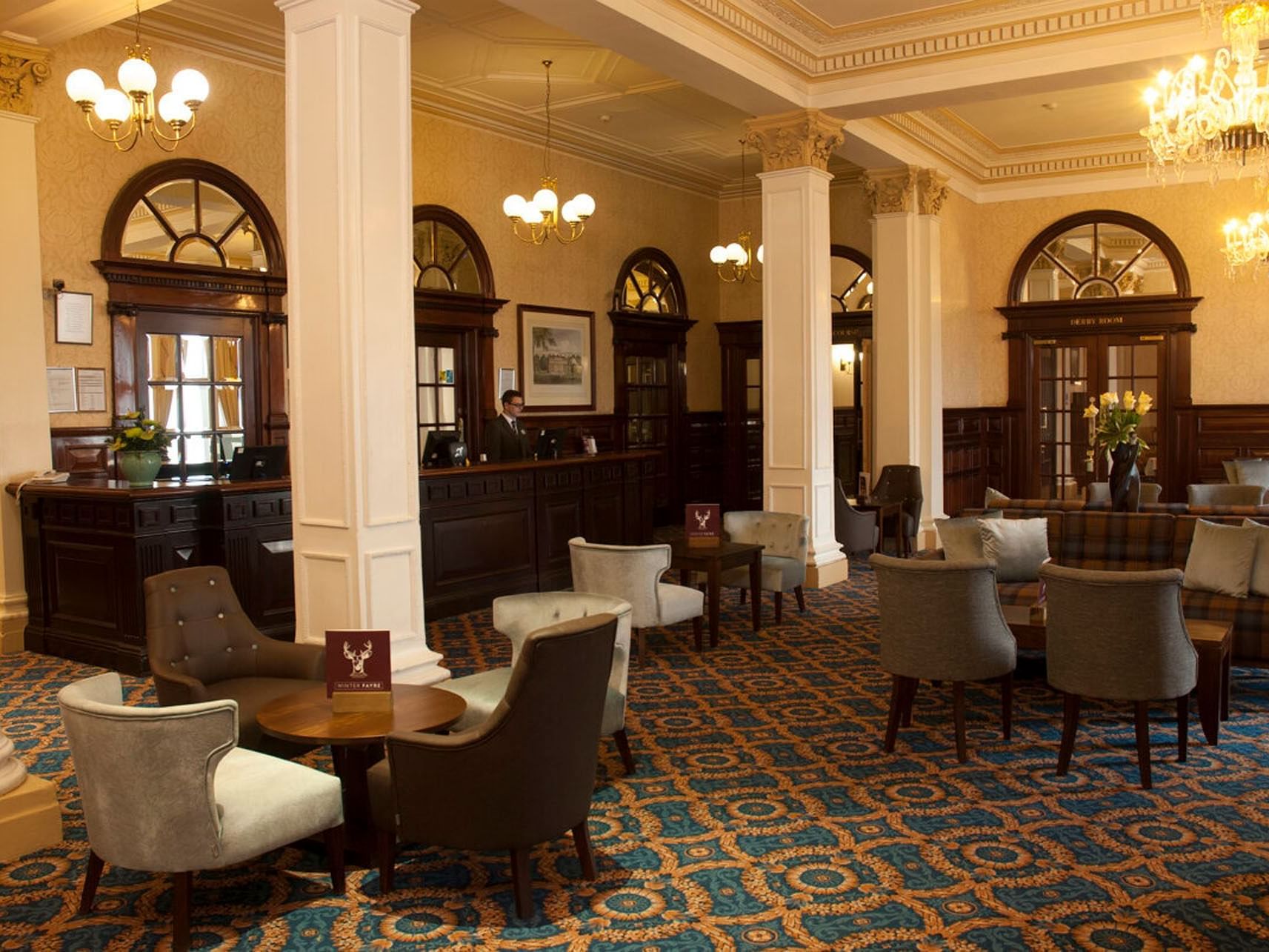 Arranged lobby area at The Imperial Hotel  Blackpool