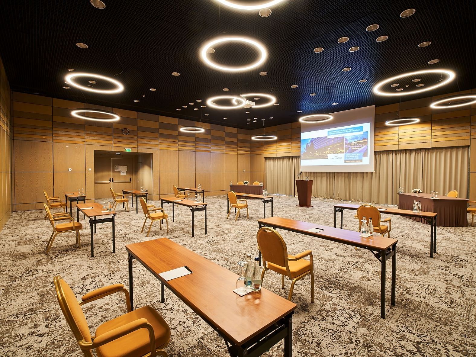 Classroom set-up in Phoenix Room at Ana Hotels Europa