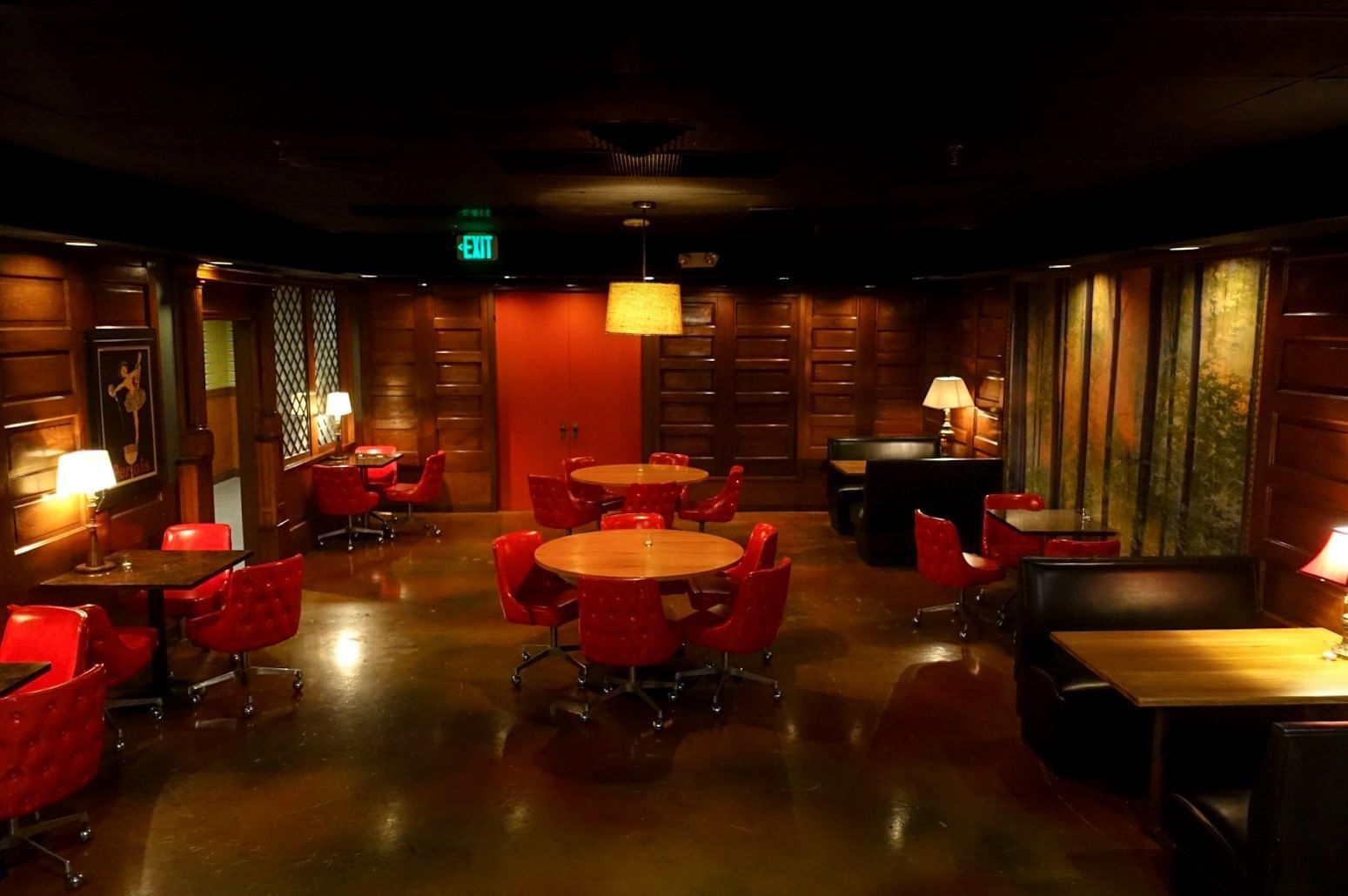 Dining table set-up in a restaurant at Kinship Landing