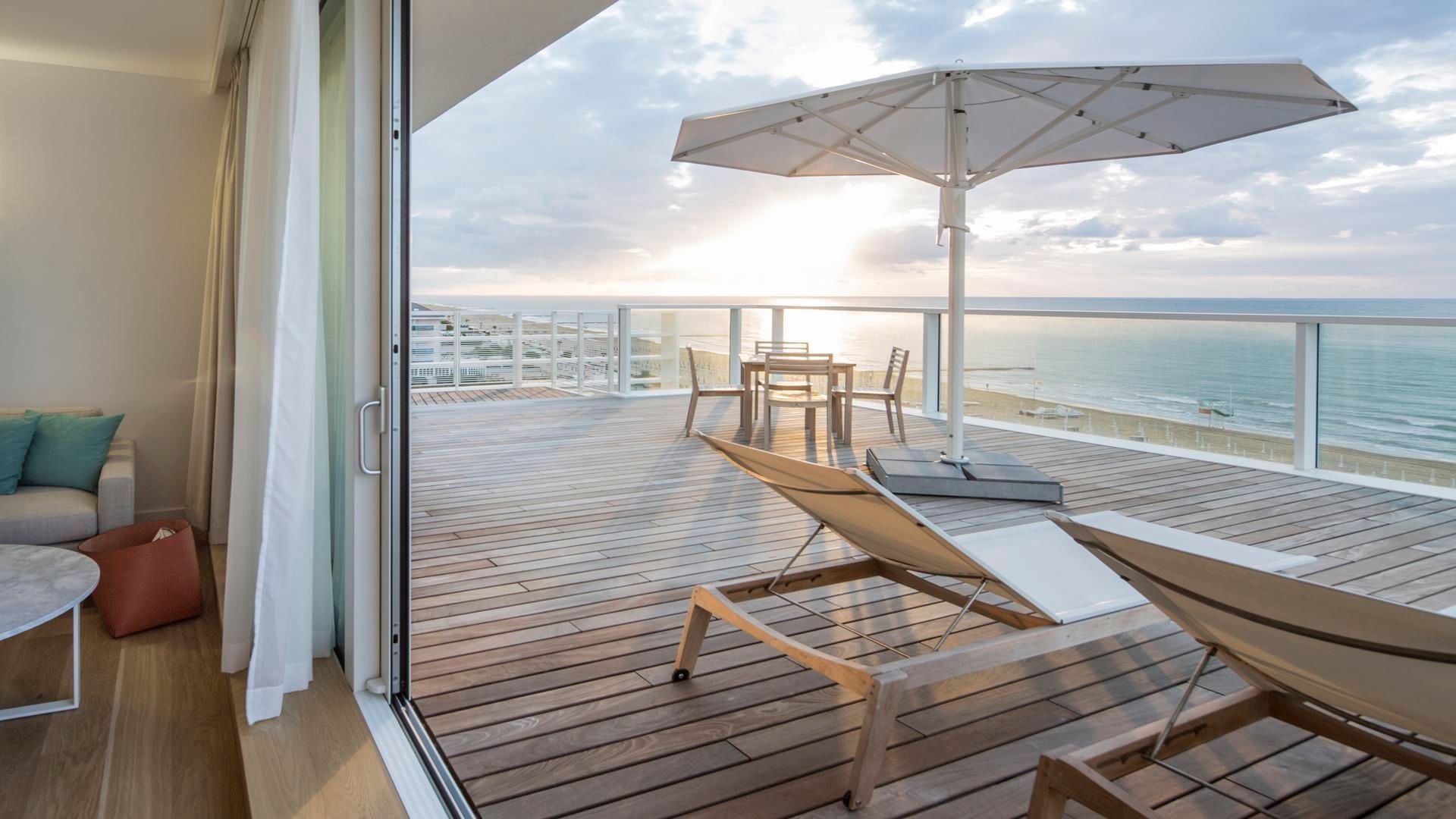 Seaside Penthouse sea view balcony at Falkensteiner Hotels