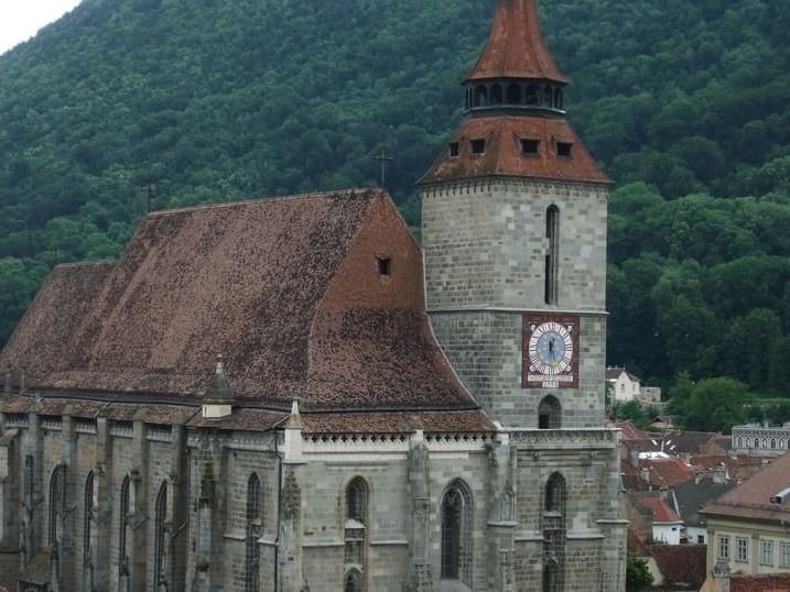 Exterior of The Black Church near Ana Hotels in Romania