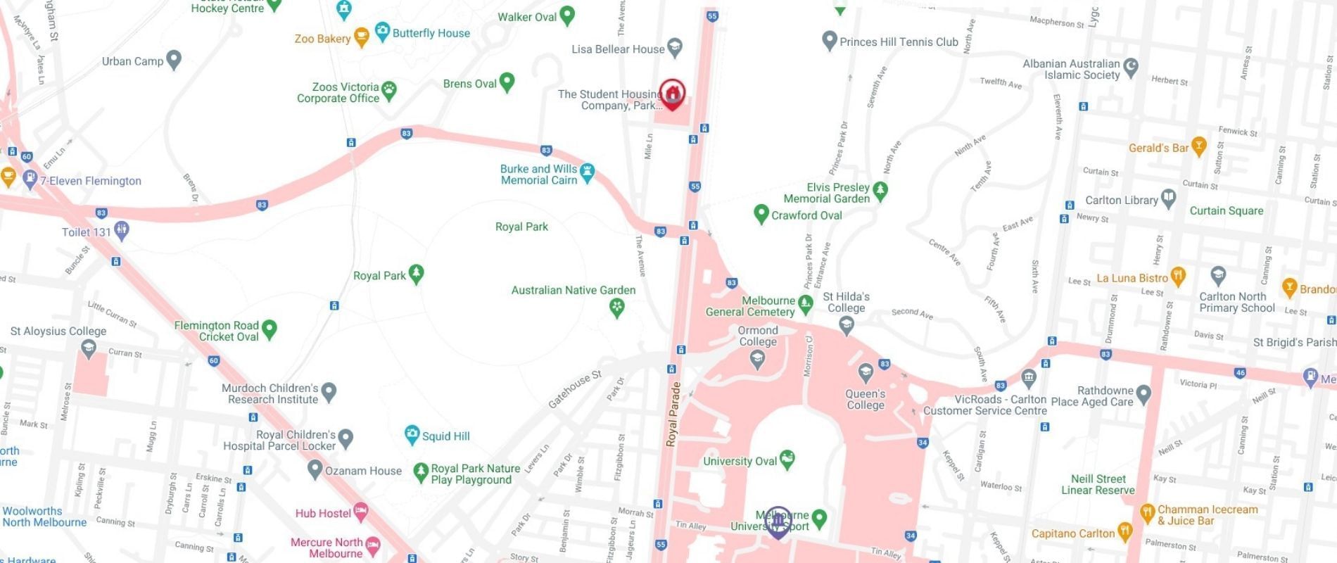 UniLodge Park Avenue Map