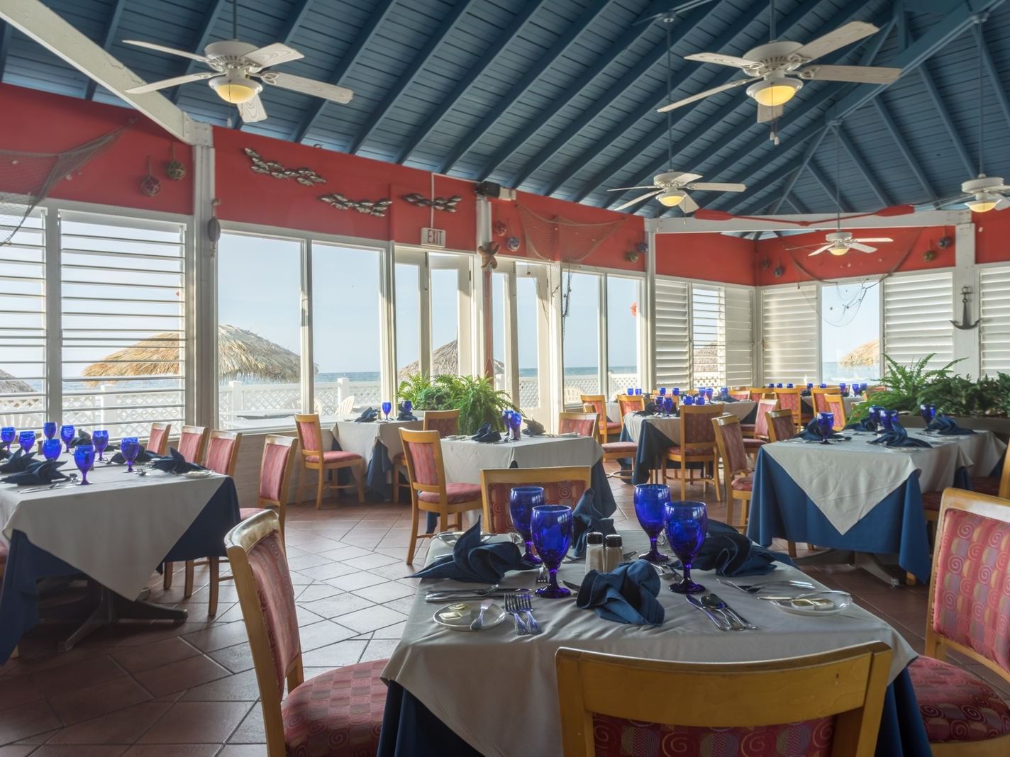 Interior of the Seabreeze Restaurant at Holiday Inn Montego Bay