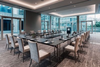U-shape set up in English Bay Room at Paradox Hotel Vancouver