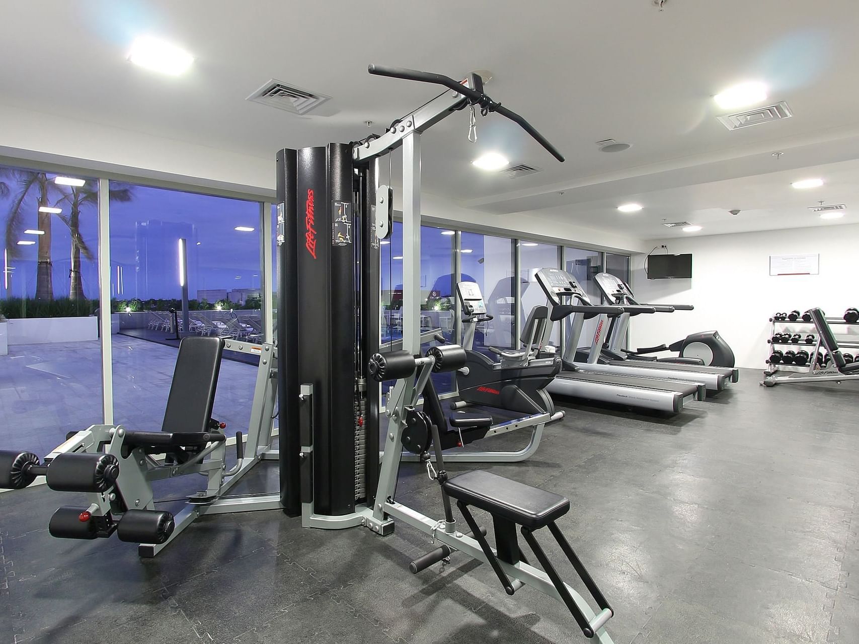 Exercise machines in Gym Wellness Center at Fiesta Inn Hotels