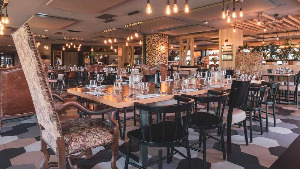 The dining room at La Table de Forges