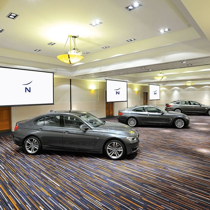 Cars exhibited in the Ballroom at Novotel Glen Waverley