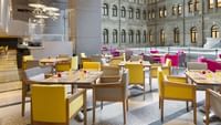 Interior of dining area of a Restaurant at Fullerton Sydney