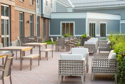 outside terrace with seating