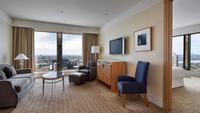 Interior of a living area in suite at  Fullerton Sydney