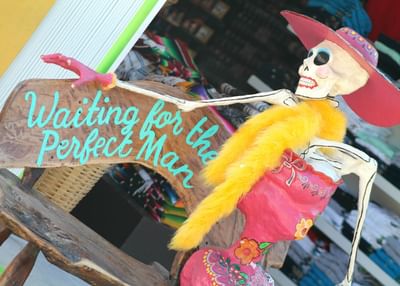 Waiting for the perfect man signage