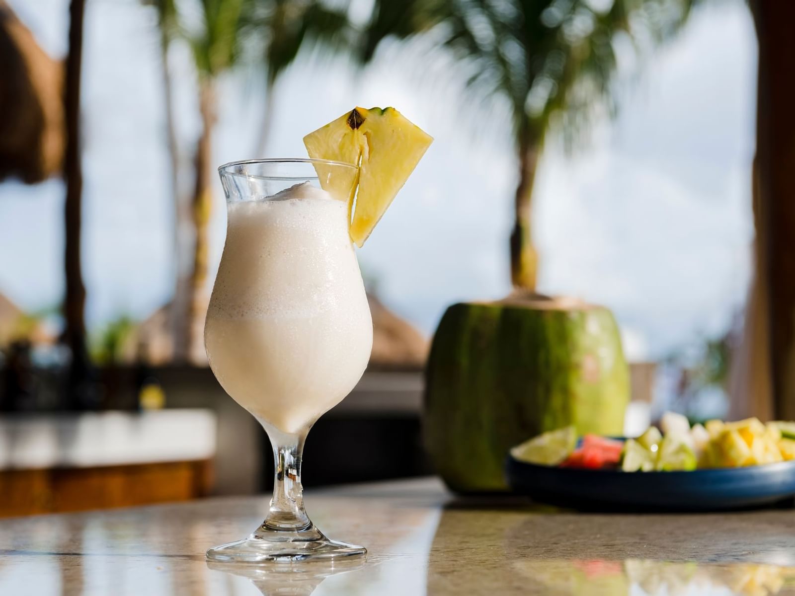 Piña Colada Cocktail served in Bikini bar at La Colección
