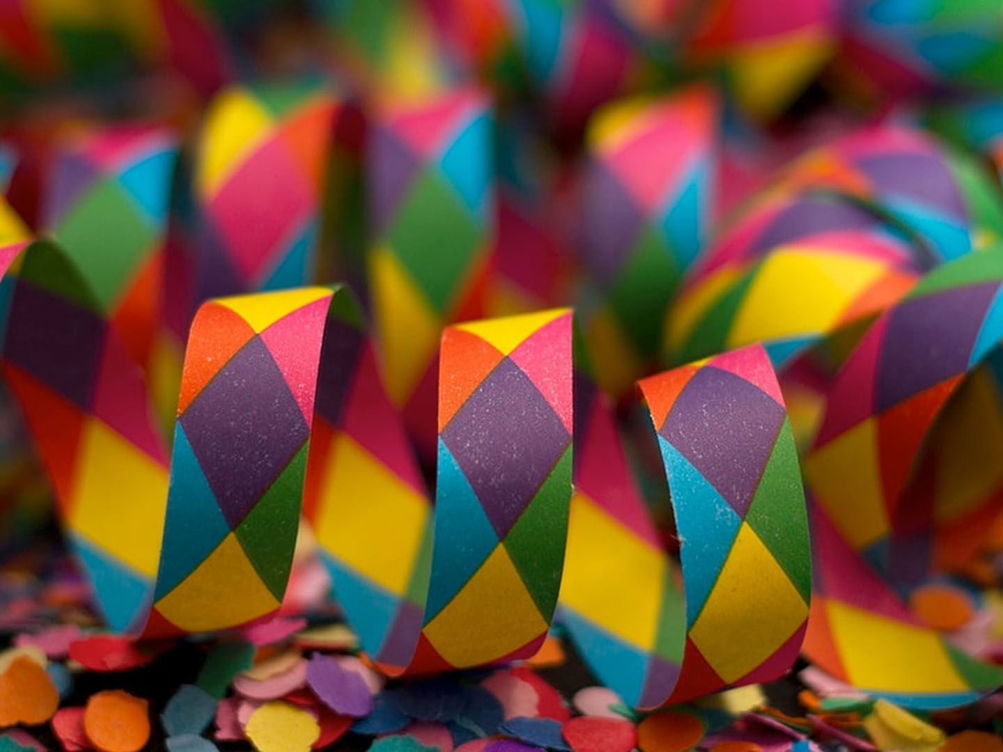 Close-up of a colorful birthday confetti at Music Road Resort