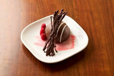 Close-up of Mousse Bomb at The IowaStater Restaurant