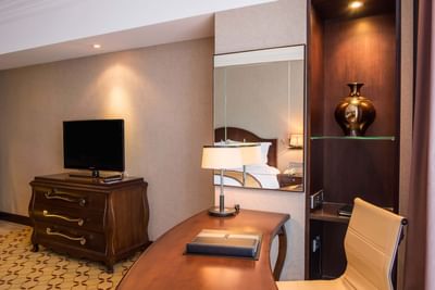 The working area in Club Deluxe Room at Eastin Grand Hotel Saigon